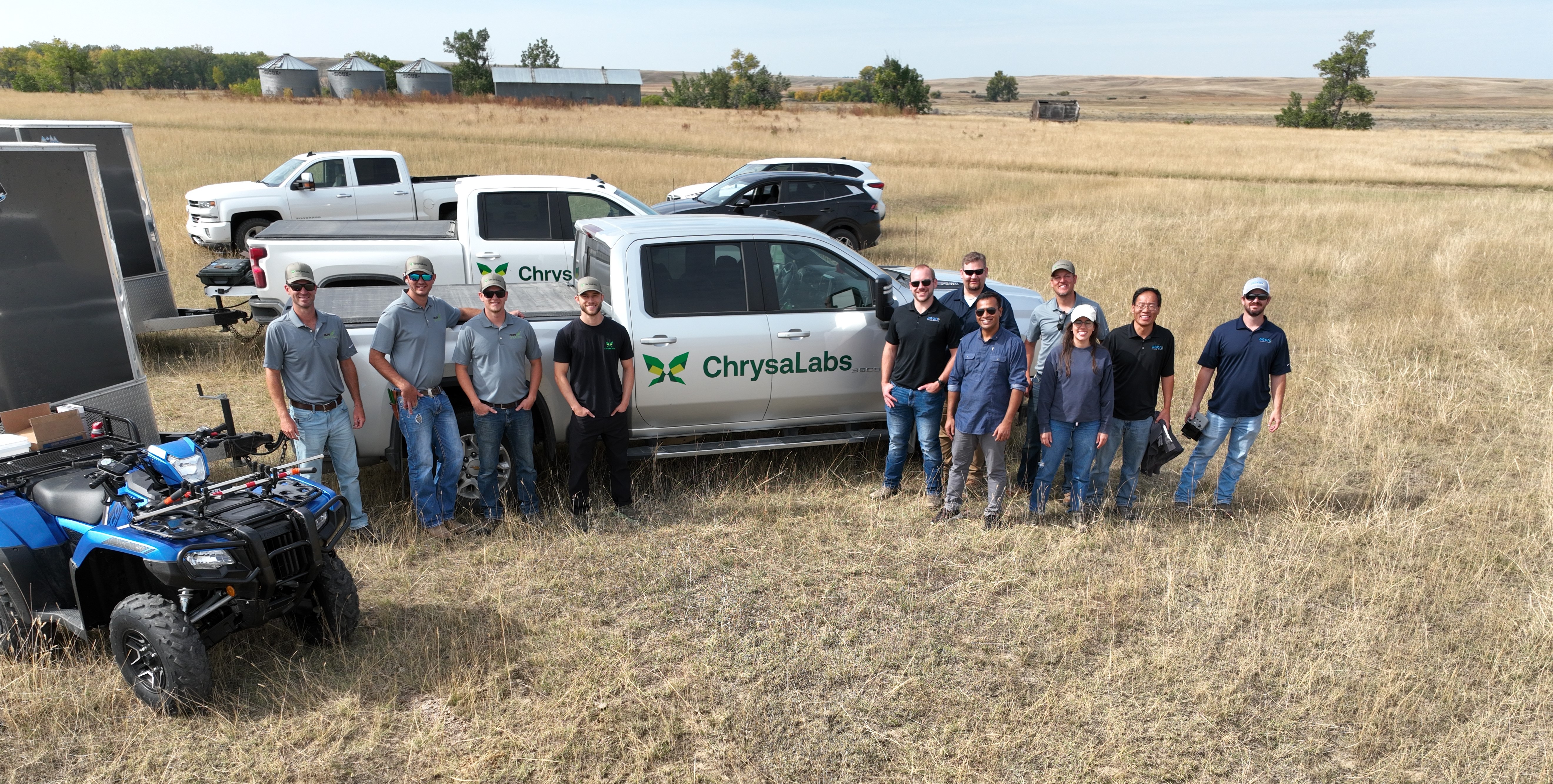 Carbon soil sampling team in MT