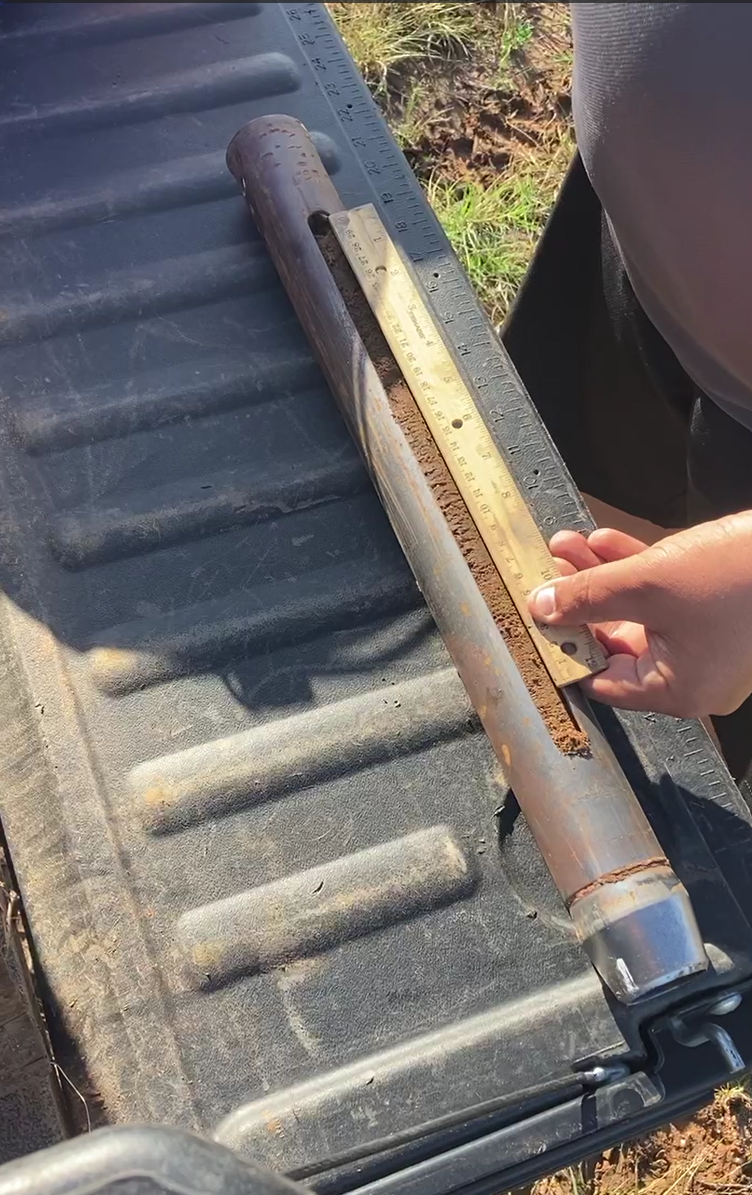 Soil sample from Agoro Carbon's sampling program